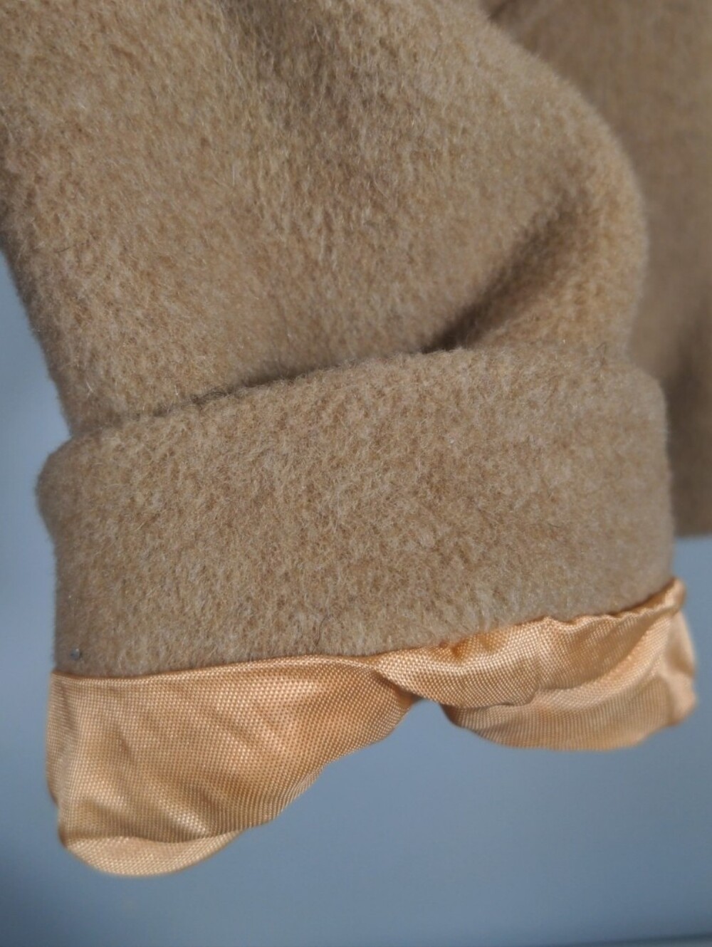VTG 70s Carroll Reed England Cashmere Wool Blazer Jacket Tan Camel Sz M 12 Lined - Picture 10 of 12